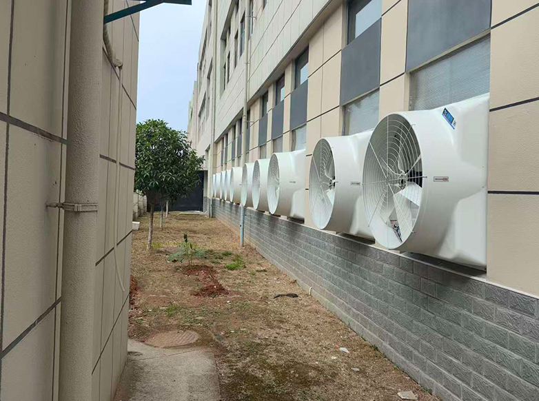 武汉某大型仓储分拣车间通风降温案例